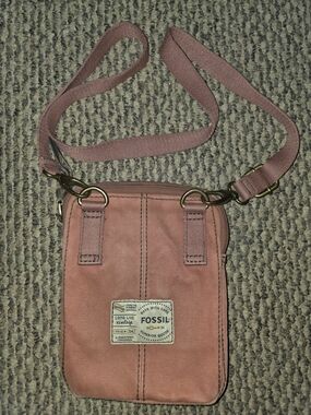 Fossil Pink Crossbody Phone Bag